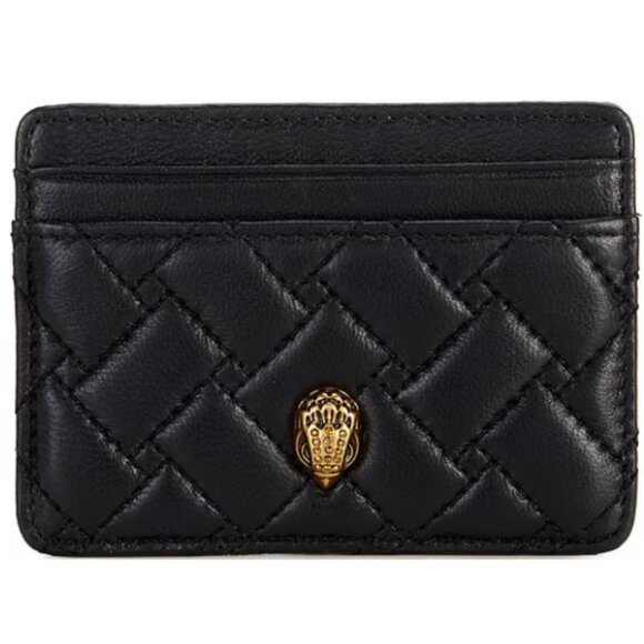 Kurt Geiger London Caviar Leather Card Holder Black NWT in Box - Picture 1 of 3